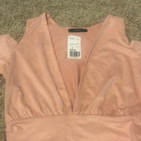 Forever 21 knit bodysuit in blush - Picture 4 of 4